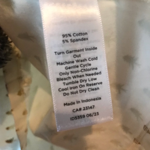 NWT! Talbots Tee Christmas trees size M long sleeve white and gold turtleneck - Picture 2 of 9